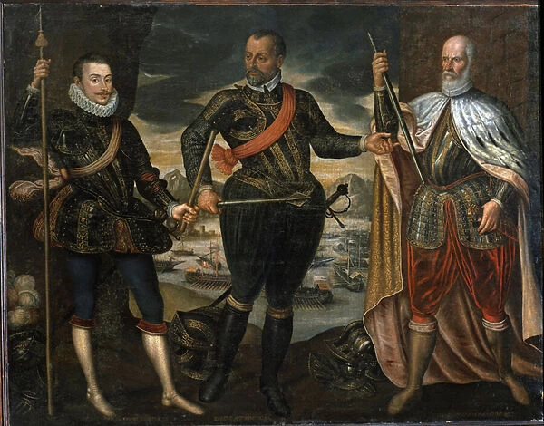 Portraits of Marcantonio Colonna, Prince Juan of Austria and the Doge Sebastiano Venier
