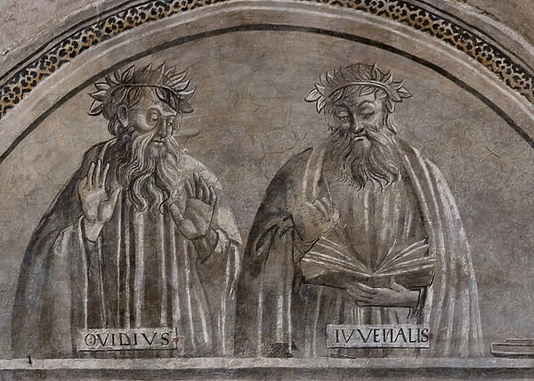 Portraits of Ovid and Juvenal, 1501-03 (monochrome fresco)