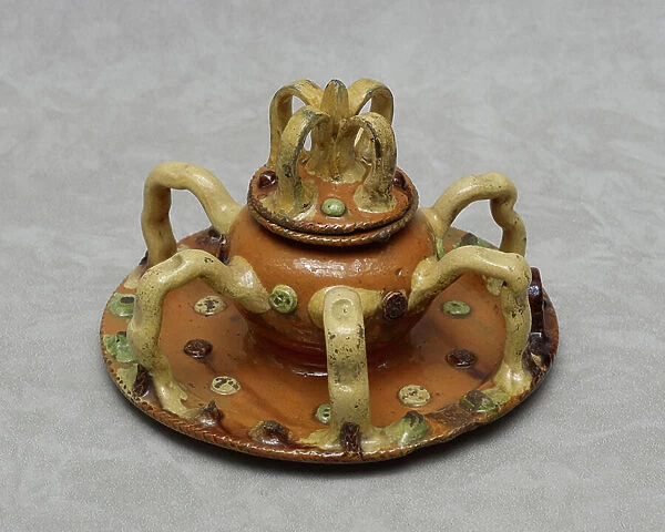 Posset pot cover, 1675-1725 (ceramic)