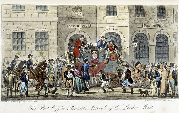 Post in London: The Post Office Bristol, Arrival of the London Mail - in '