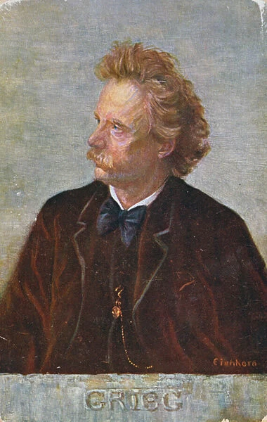Postcard depicting Edvard Hagerup Grieg (1843-1907) (colour litho)