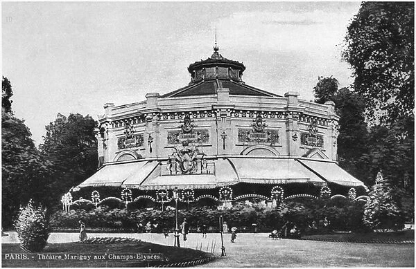 Postcard depicting Marigny Theatre, Champs-Elysees, Paris, before 1914 (b  /  w photo)