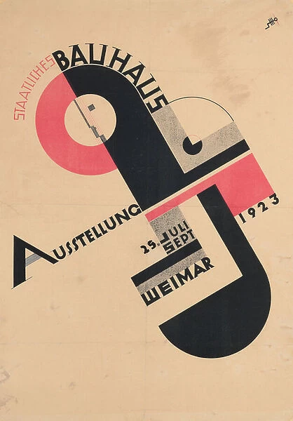 Poster for the 1923 State Bauhaus Exhibition, 1923 (colour lithograph)