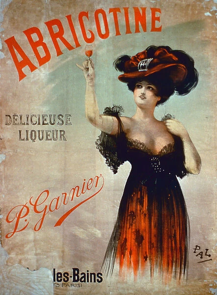 Poster advertising Abricotine, made by P. Garnier, Paris (colour litho)