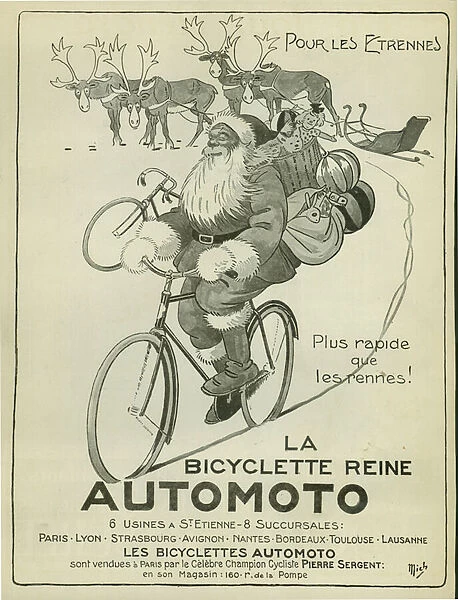 Poster advertising Automoto bicycles (litho)