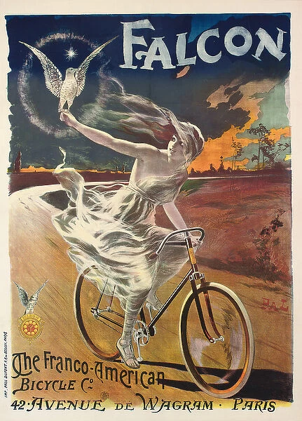 Poster advertising Falcon bicycles, c. 1894 (colour lithograph)