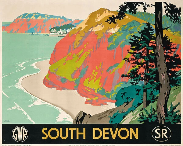 Poster advertising South Devon, 1946 (colour lithograph)