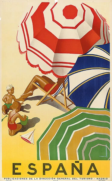 Poster advertising Spain, published by the Spanish State Tourist Department (colour lithograph)