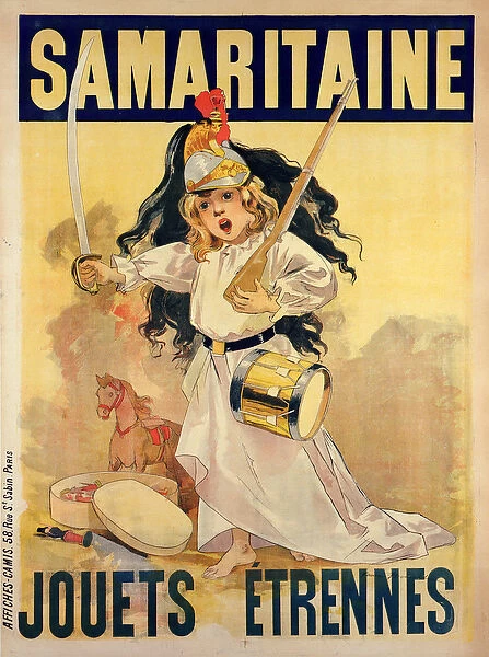 Poster advertising toys for sale at La Samaritaine (colour litho)