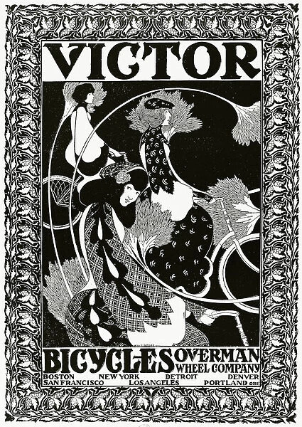 Poster advertising Victor Bicycles, 1895 (litho)