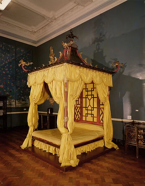 Four Poster Bed, in the Chinese style, 1750s
