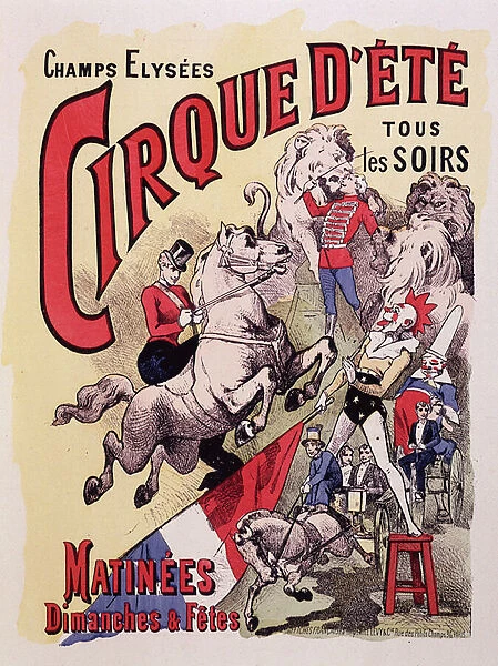 Poster for Cirque d Ete des Champs-Elysees, 1889