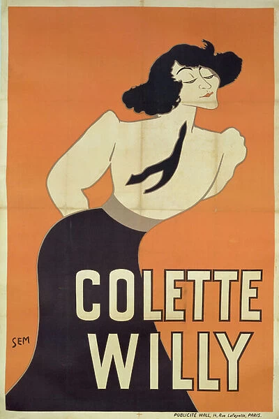 Poster depicting Colette Willy (1873-1954) (colour litho)