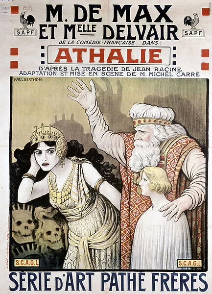 Poster of the film Athalie, 1908 (poster)