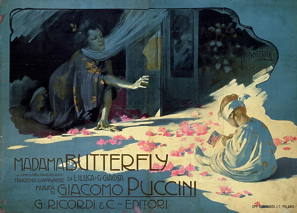 Poster for opera 'Madame Butterfly'by Giacomo Puccin, 1906