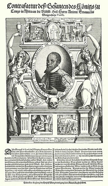 Posthumous portrait of the Ambassador of the King of the Congo to the Pope (engraving)