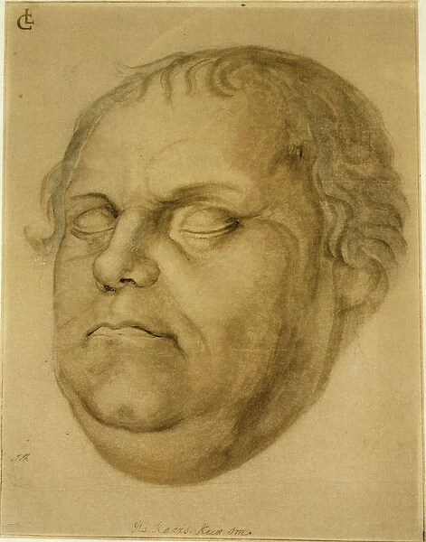 Posthumous Portrait, Martin Luther, 1546 (w  /  c on paper)