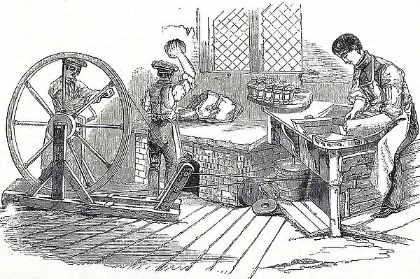 A potter's shop, 1850