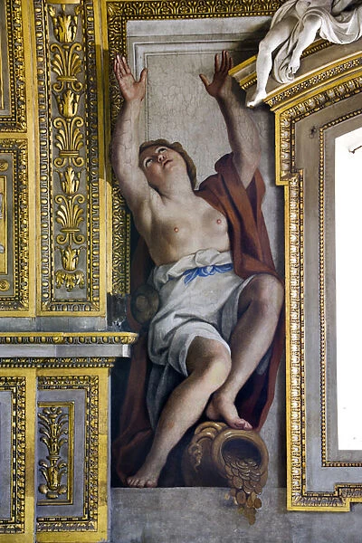 The Poverty, one of the six female allegorical figure representing Virtues, 1622-28 (fresco)