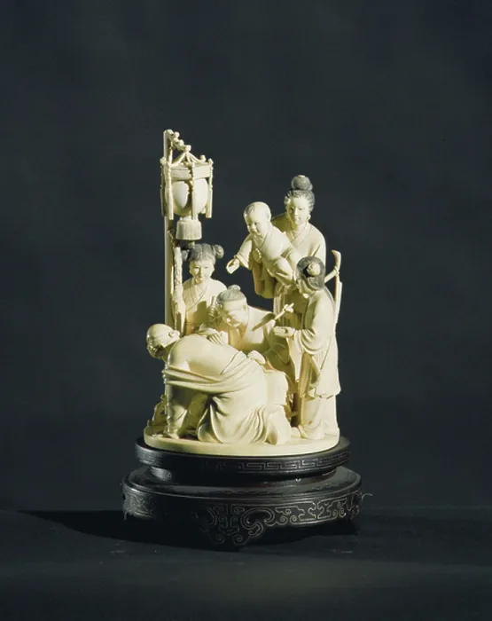 Framed Print : Practising Acupuncture (ivory)