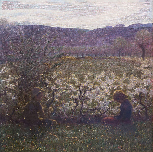 Prato fiorito, 1900-03, Giuseppe Pellizza (oil on canvas)