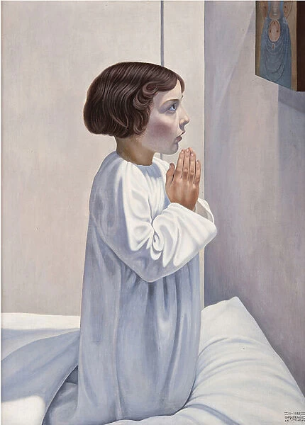 Prayer, 1932 (oil on wood)