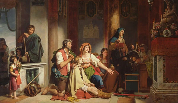 The Prayer to the Madonna, 1831 (oil on canvas)
