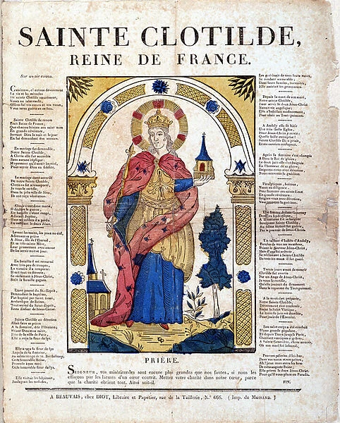 Prayer to Saint Clotilde - image of Epinal, 19th century
