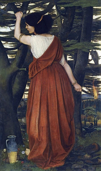 Pre-Raphaelite paintings : Rizpah (Ritspa, Ritspah), the daughter of Aiah par Stanhope