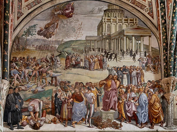 Preaching and the facts of the Antichrist, 1500-12 (fresco)