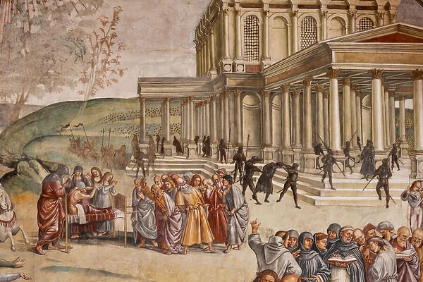 Preaching and the facts of the Antichrist, detail, detail, 1500-02 (fresco)