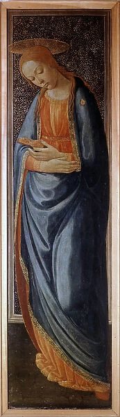 Predelle of the Annunciation representing the Virgin (detail)