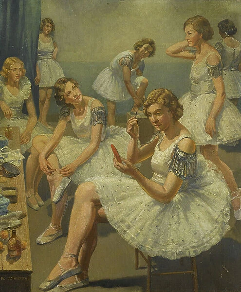 Preparing for the Ballet, 1936 (oil on canvas)