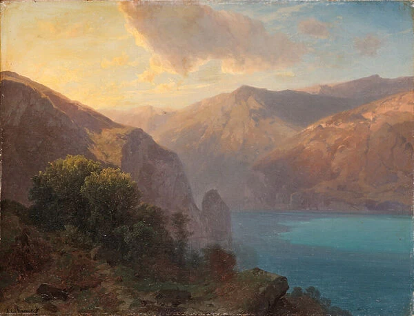 Pres de Seelisberg: a view of Lac de Lucerne seen from the Seelisberg, Switzerland