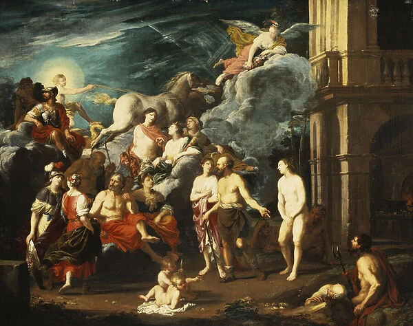 The Presentation of Pandora by Vulcan (oil on canvas)