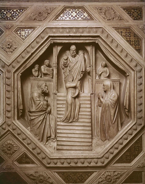 Presentation of the Virgin in the Temple, detail from the base of the Tabernacle