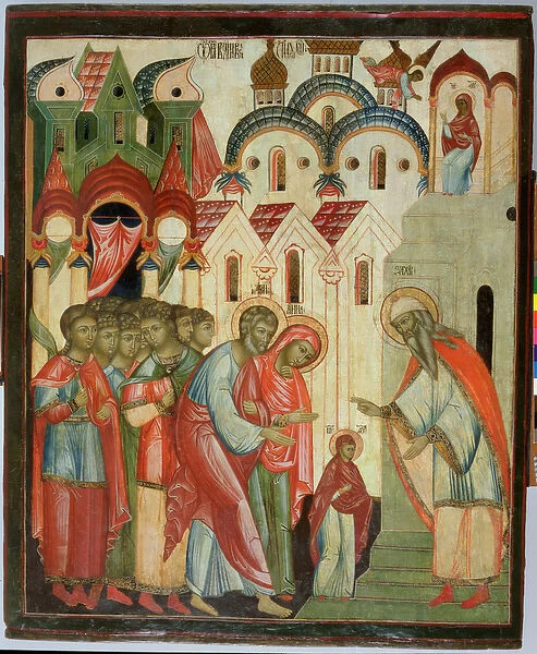 Presentation of the Virgin in the Temple (tempera on panel)