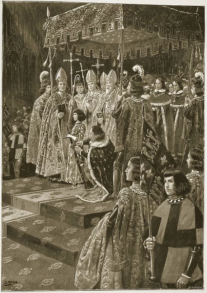 The Presenting of the Spurs and Sword at the Coronation of Henry VI on St