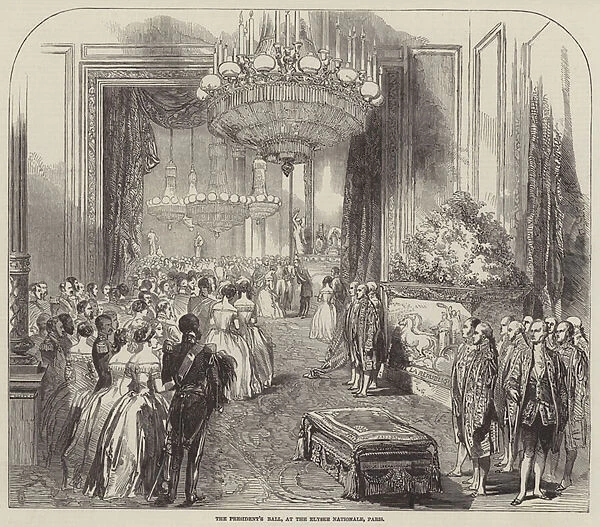 The Presidents Ball, at the Elysee Nationale, Paris (engraving)