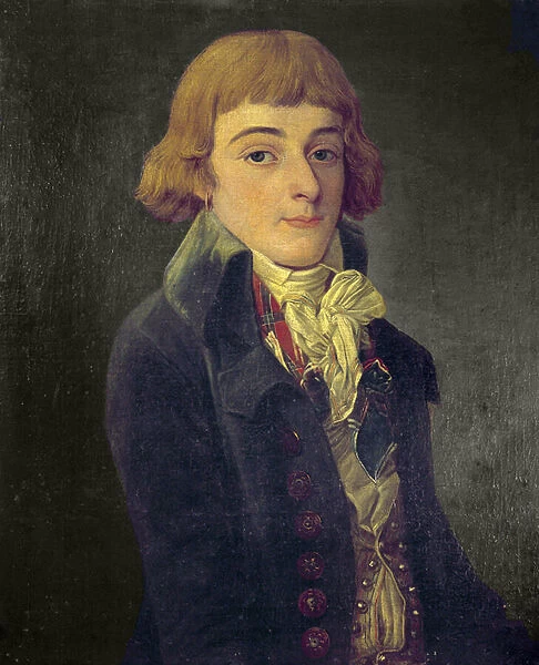 Presume portrait of Louis Antoine de Saint Just (Saint-Just)