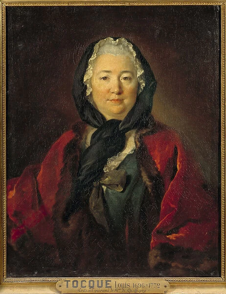 Presume portrait of Madame de Graffigny (1695-1758) French writer Painting by Louis