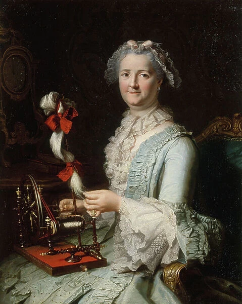 Presumed Portrait of Francoise-Marie Pouget, second wife of Chardin, c.1760 (oil on canvas)