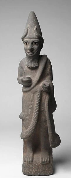 Priest-King or Deity, c. 1600 BC (basalt with bone eyes)