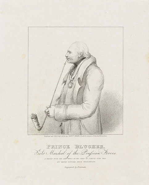 Prince Blucher, Field Marshal of the Prussian Forces, 1814 (print)
