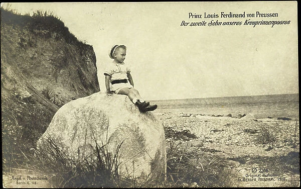 Prince Louis Ferdinand of Prussia on a rock