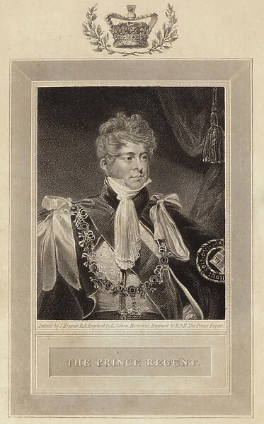 The Prince Regent, future George IV (engraving)