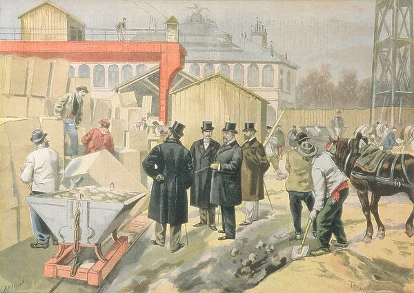 The Prince of Wales (1841-1910) Visiting the Building Site of the 1900 Universal Exhibition