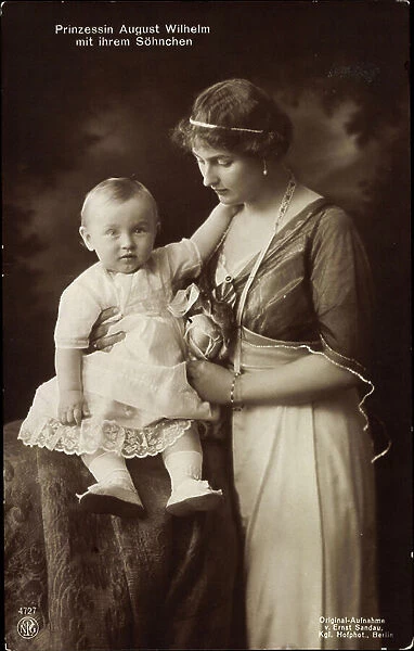 Princess August Wilhelm with her son, NPG