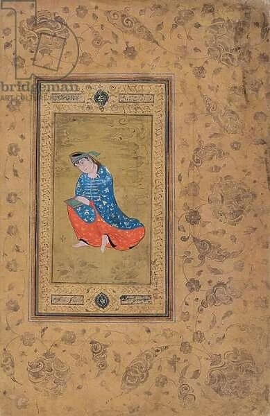 A princess in blue and orange, c. 1575 (opaque w  /  c on paper)