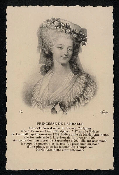 Princesse De Lamballe (litho)